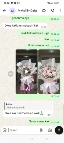 Testimonial Buket Bunga pelabuhan balikpapan