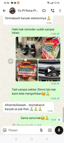 Testimonial Papan Bunga pelabuhan balikpapan
